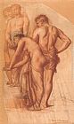 Pierre Cecile Puvis de Chavannes Study for Four Figures in 'Rest' painting